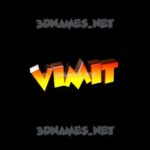 vimit in Black Background style - 3D name wallpaper