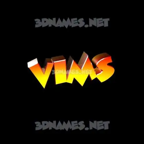 vims in Black Background style - 3D name wallpaper