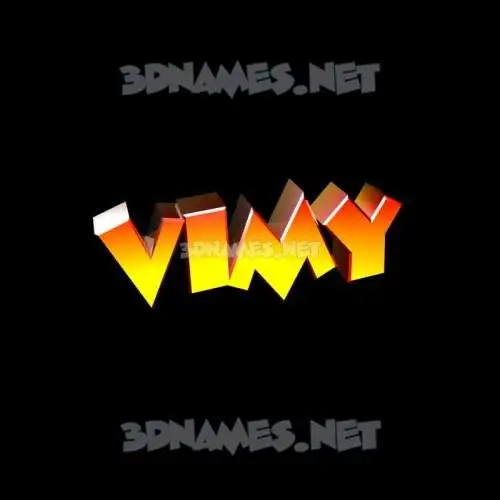 vimy in Black Background style - 3D name wallpaper