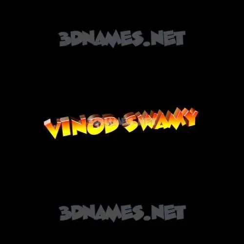vinod swamy in Black Background style - 3D name wallpaper