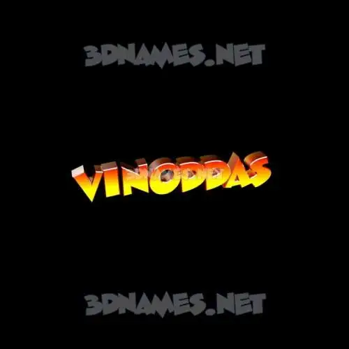 vinoddas in Black Background style - 3D name wallpaper