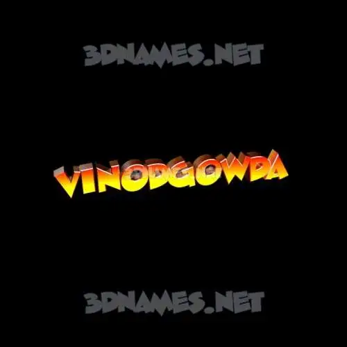 vinodgowda in Black Background style - 3D name wallpaper vinodgowda in Black Background style - 3D name wallpaper