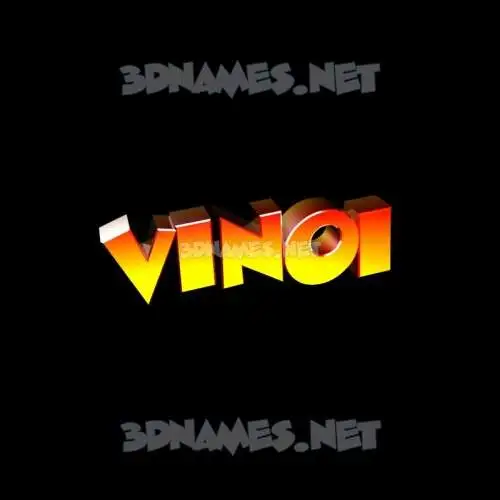 vinoi in Black Background style - 3D name wallpaper