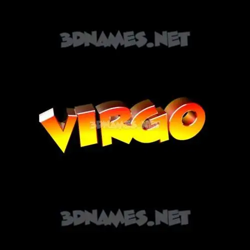 virgo in Black Background style - 3D name wallpaper