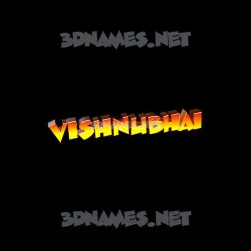 vishnubhai in Black Background style - 3D name wallpaper
