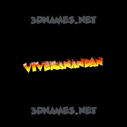vivekanandan in Black Background style - 3D name wallpaper