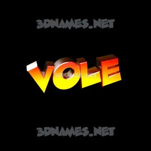vole in Black Background style - 3D name wallpaper vole in Black Background style - 3D name wallpaper