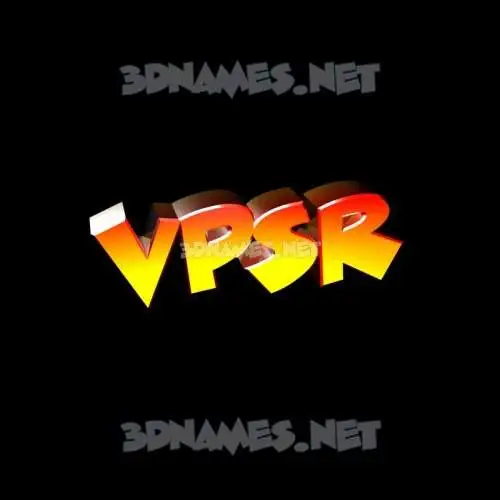 vpsr in Black Background style - 3D name wallpaper