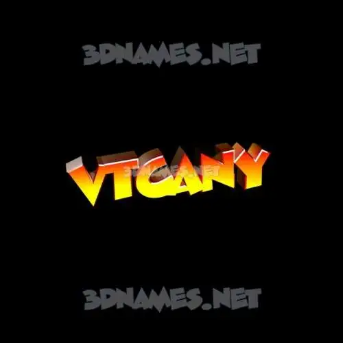 vtcany in Black Background style - 3D name wallpaper