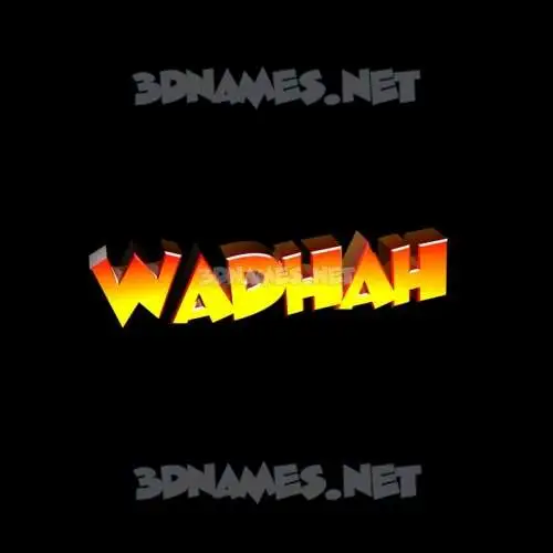wadhah in Black Background style - 3D name wallpaper wadhah in Black Background style - 3D name wallpaper