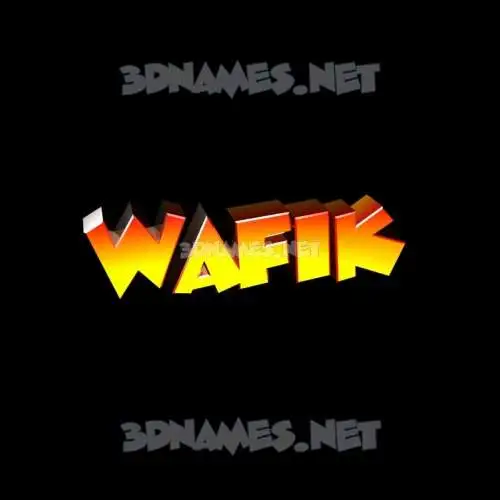 wafik in Black Background style - 3D name wallpaper wafik in Black Background style - 3D name wallpaper