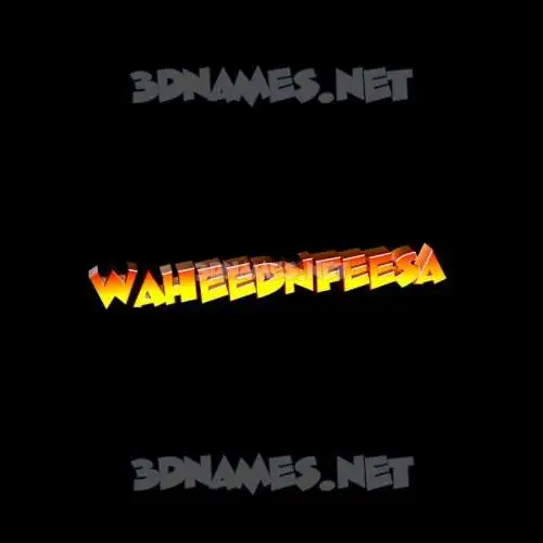 waheednfeesa in Black Background style - 3D name wallpaper