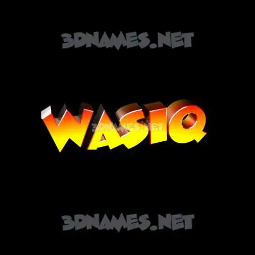 wasiq in Black Background style - 3D name wallpaper wasiq in Black Background style - 3D name wallpaper