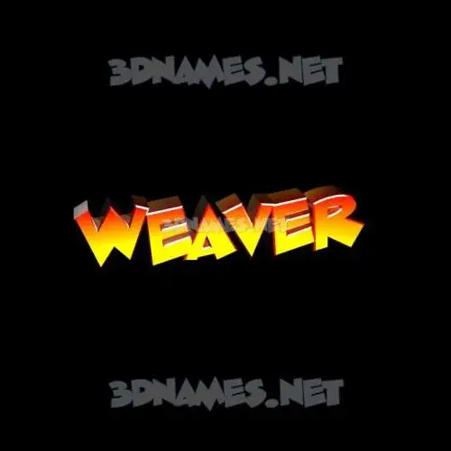 weaver in Black Background style - 3D name wallpaper
