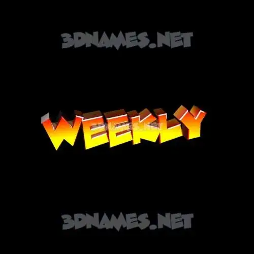 weekly in Black Background style - 3D name wallpaper weekly in Black Background style - 3D name wallpaper
