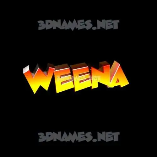 weena in Black Background style - 3D name wallpaper
