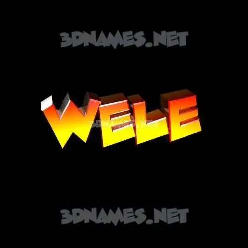 wele in Black Background style - 3D name wallpaper wele in Black Background style - 3D name wallpaper