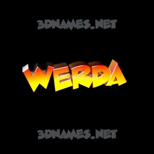 werda in Black Background style - 3D name wallpaper werda in Black Background style - 3D name wallpaper