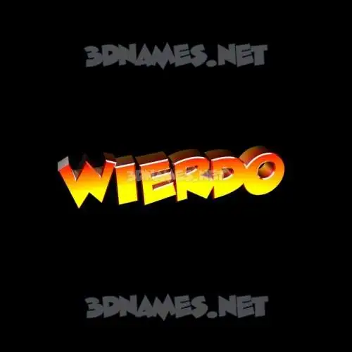 wierdo in Black Background style - 3D name wallpaper wierdo in Black Background style - 3D name wallpaper