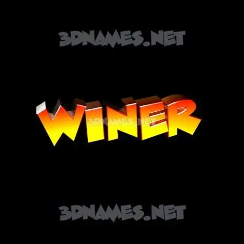 winer in Black Background style - 3D name wallpaper