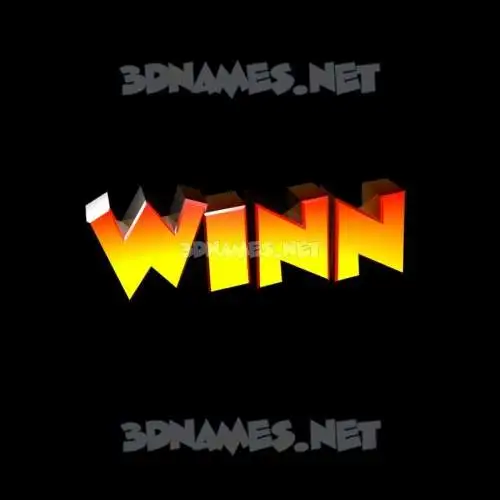 winn in Black Background style - 3D name wallpaper