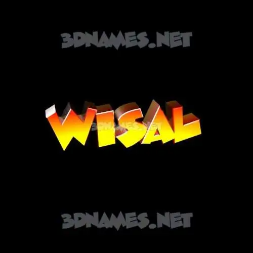 wisal in Black Background style - 3D name wallpaper wisal in Black Background style - 3D name wallpaper