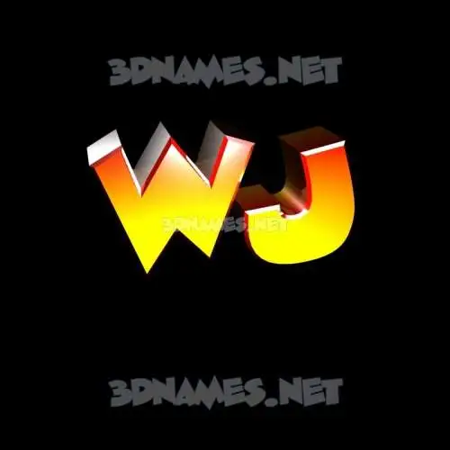 wj in Black Background style - 3D name wallpaper wj in Black Background style - 3D name wallpaper