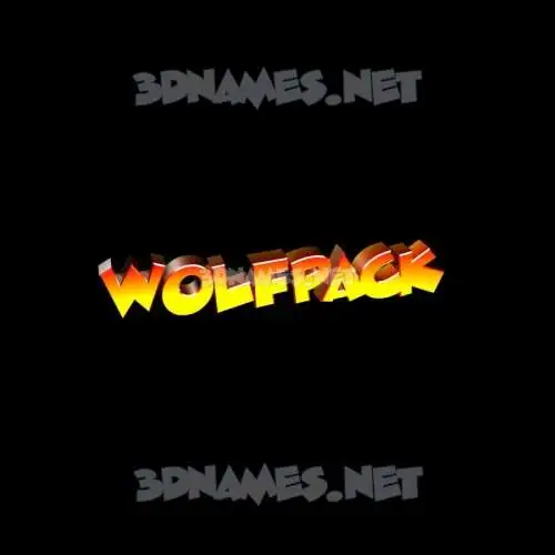 wolfpack in Black Background style - 3D name wallpaper