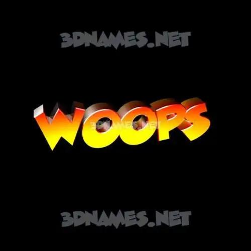 woops in Black Background style - 3D name wallpaper woops in Black Background style - 3D name wallpaper