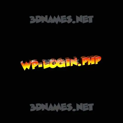 wp-login.php in Black Background style - 3D name wallpaper