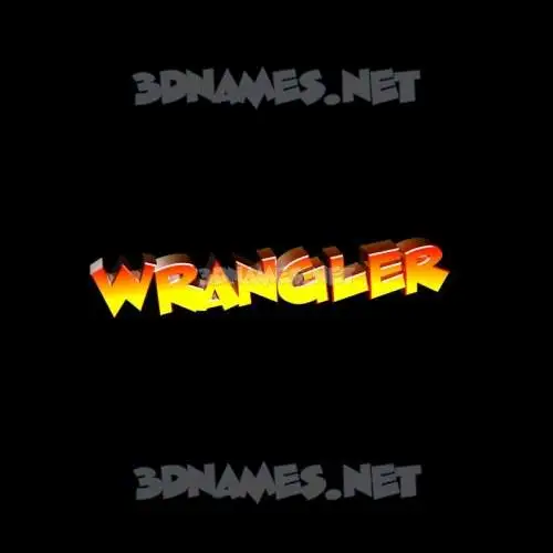 wrangler in Black Background style - 3D name wallpaper