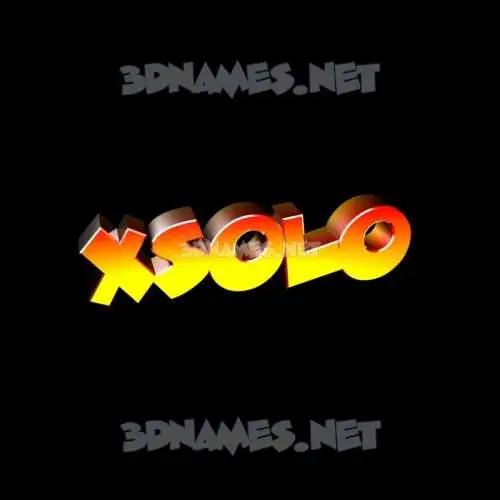 xsolo in Black Background style - 3D name wallpaper xsolo in Black Background style - 3D name wallpaper