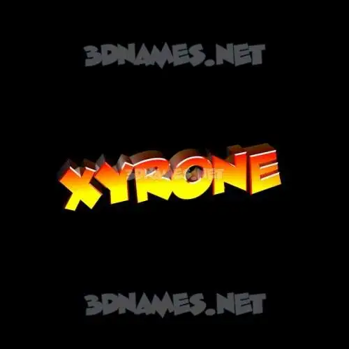 xyrone in Black Background style - 3D name wallpaper