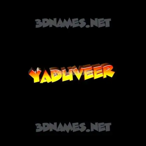 yaduveer in Black Background style - 3D name wallpaper