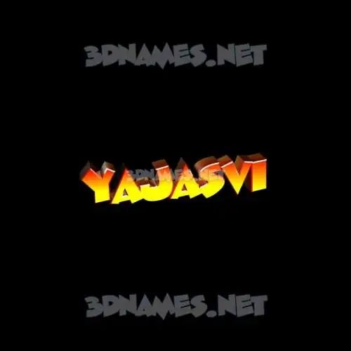 yajasvi in Black Background style - 3D name wallpaper