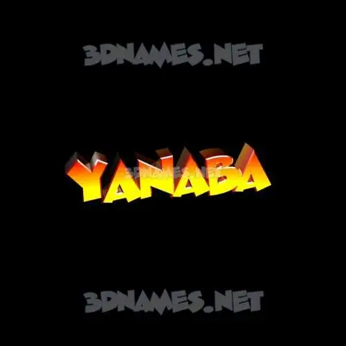 yanaba in Black Background style - 3D name wallpaper