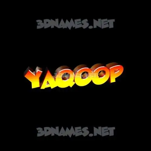 yaqoop in Black Background style - 3D name wallpaper