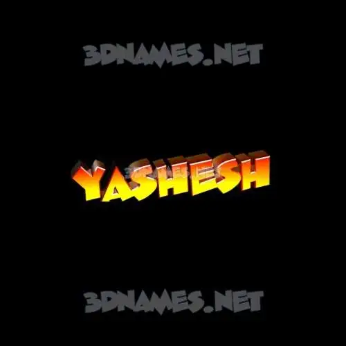 yashesh in Black Background style - 3D name wallpaper