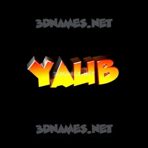 yaub in Black Background style - 3D name wallpaper