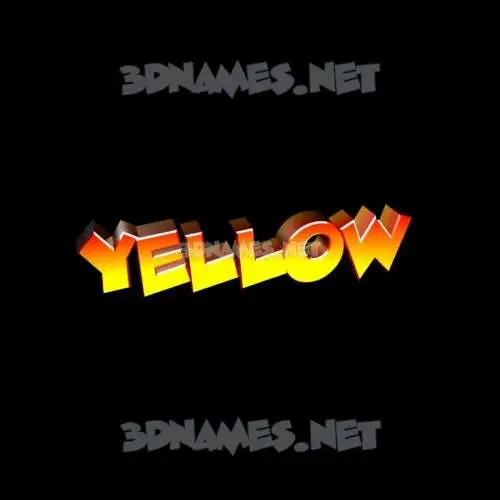 yellow in Black Background style - 3D name wallpaper