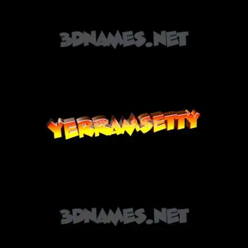 yerramsetty in Black Background style - 3D name wallpaper