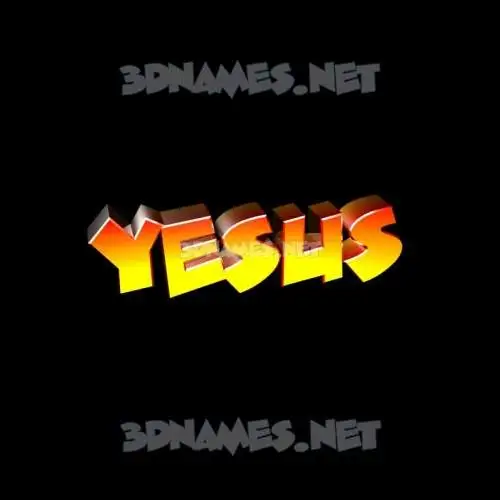 yesus in Black Background style - 3D name wallpaper
