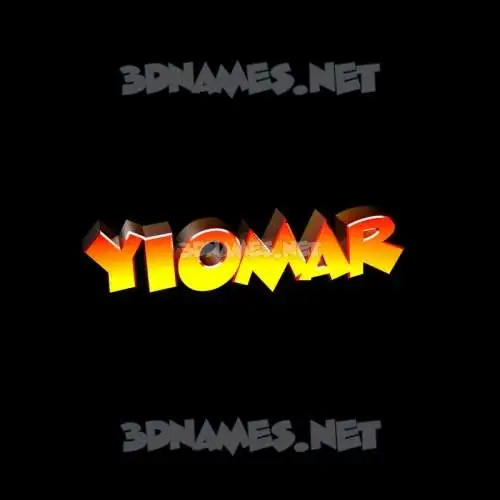 yiomar in Black Background style - 3D name wallpaper