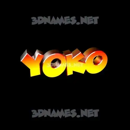 yoko in Black Background style - 3D name wallpaper yoko in Black Background style - 3D name wallpaper
