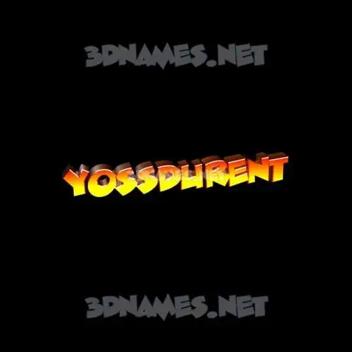 yossdurent in Black Background style - 3D name wallpaper