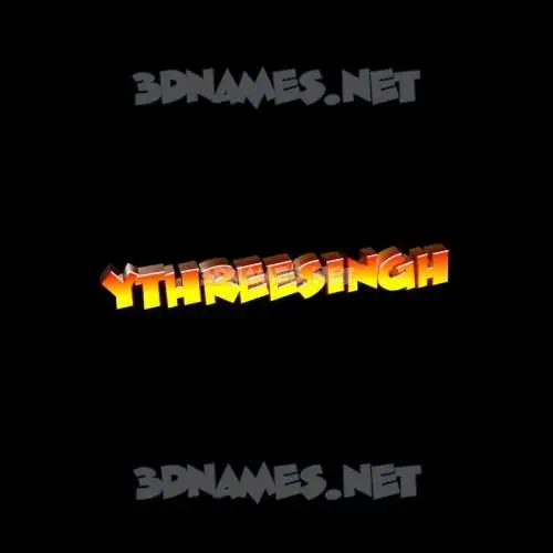ythreesingh in Black Background style - 3D name wallpaper
