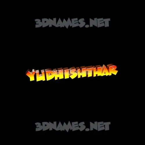 yudhishthar in Black Background style - 3D name wallpaper