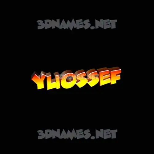 yuossef in Black Background style - 3D name wallpaper