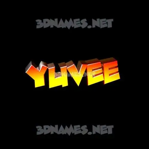 yuvee in Black Background style - 3D name wallpaper