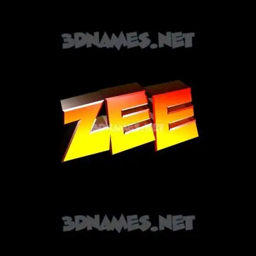 zee in Black Background style - 3D name wallpaper